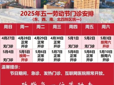 2025五一期间 上海浦东各大医院门急诊放假安排