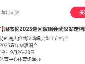 周杰伦武汉演唱会2025时间地点及门票最新消息(持续更新)