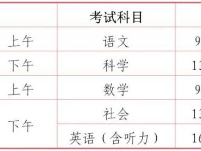 2025武义县中考考试时间及科目