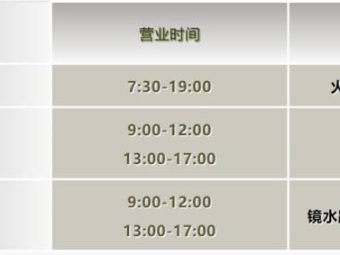 许昌公交IC卡服务网点夏季营业时间