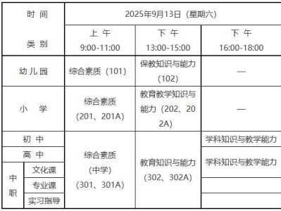 浙江省2025年下半年中小学教师资格考试（笔试）报名公告