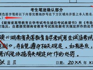 湖南省2025年下半年高等教育自学考试相关要求和其他注意事项（安检+笔迹确认）