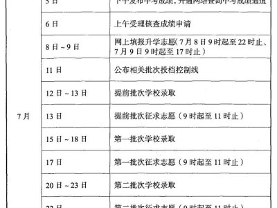 2025南京中考征求志愿什么时候公布录取信息