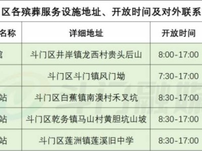 2025清明珠海斗门祭扫注意事项(时间+设施地址+交通)
