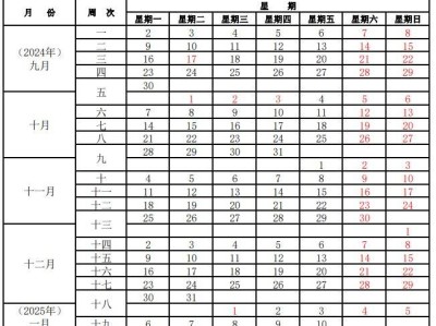 江苏师范大学2024-2025学年度第一学期校历