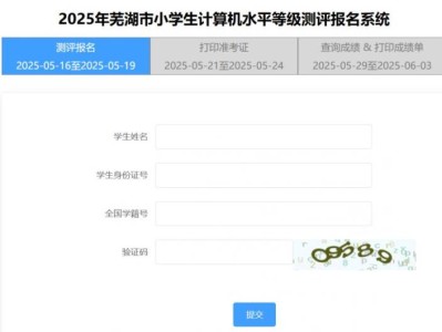 2025芜湖市小学生计算机水平等级测评报名入口
