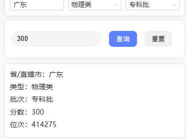 广东高考300分能上公办专科吗？