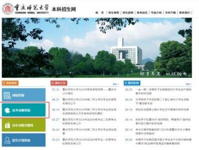 重庆师范大学录取结果查询官网入口