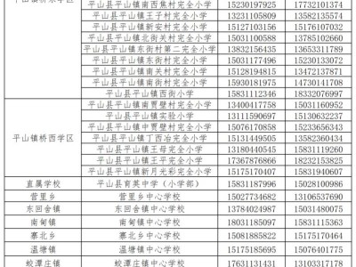 石家庄平山县招生报名咨询服务电话（小学+初中+民办）