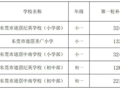 2025东莞道滘镇民办义务教育学校第一轮补录工作计划