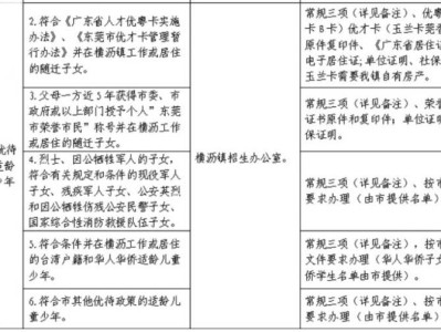 2025东莞横沥镇优待人才子女入学安排