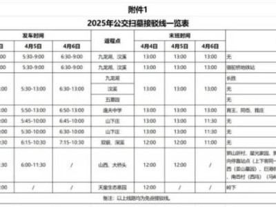 2025宁波清明公交扫墓接驳线汇总