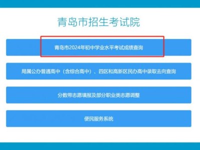 2025青岛市教育招生考试院中考成绩查询入口