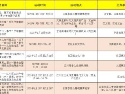 2025年玉溪江川春节活动有哪些