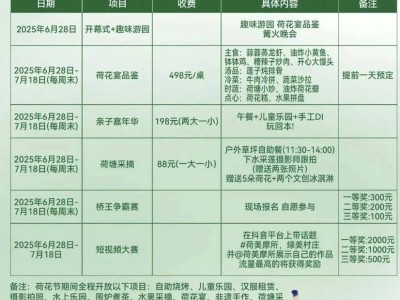八街街道摩所营村2025年荷花节活动攻略（时间+地址+内容）