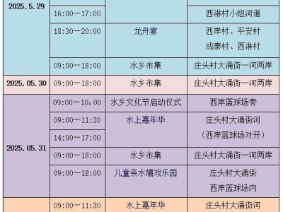 2025顺德陈村庄头水乡文化节活动攻略（附时间表）