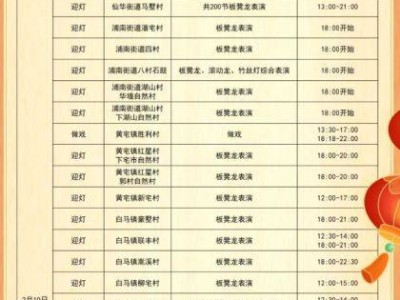 2025浦江元宵迎灯时间表