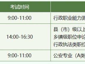2025海南省年度考试录用公务员笔试(时间+地点)