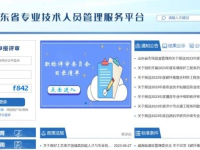 山东省专业技术人员管理服务平台(职称申报平台)官网入口