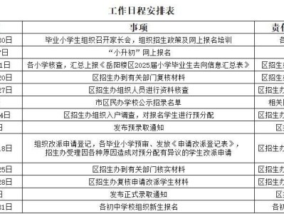 2025年岳阳楼区初中招生简章