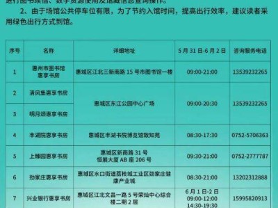 2025年惠州图书馆端午开放时间盘点