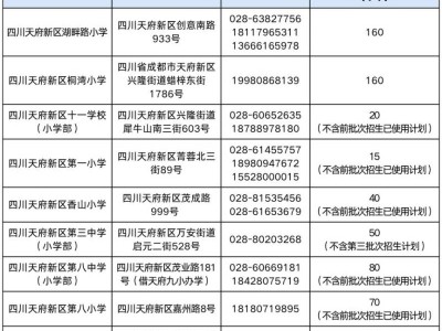 2025年天府新区第二批次小学一年级入学报名公告