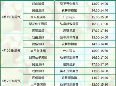 2025皋兰什川古梨园赏花季有什么演出?附时间表