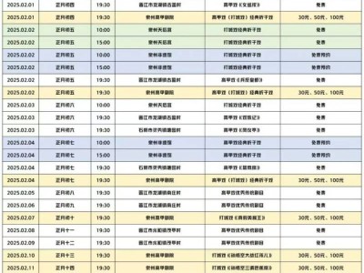 2025泉州高甲戏、打城戏元宵演出时间表