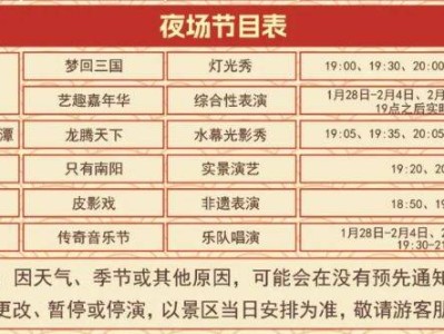 2025南阳卧龙岗新春大庙会夜场节目表