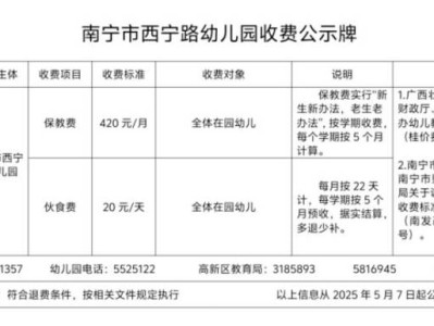 南宁市西宁路幼儿园2025年秋季学期二次招生简章