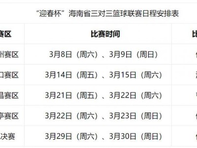 2025年迎春杯海南省三对三篮球联赛(时间+地点+赛程+报名)