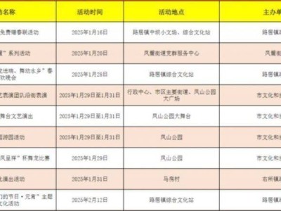 2025年澄江春节活动有哪些