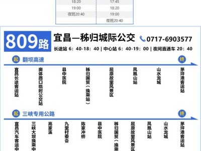 2025宜昌809公交车路线
