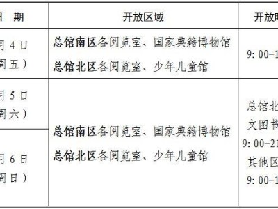 国家图书馆2025年清明节开馆时间安排