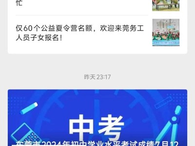 2025东莞中考成绩微信能查到吗？