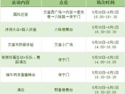 2025金华婺州古城端午活动时间