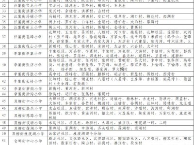 2025武汉新洲区公办学校招生范围一览表图片