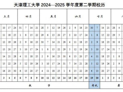 天津理工大学2024-2025学年度第二学期校历