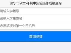 2025济宁实验操作成绩查询官网入口