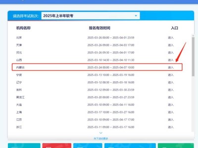 2025内蒙古软考报名入口官网(附网址)