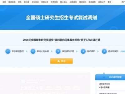 2025研究生考试调剂入口(https://yz.chsi.com.cn/)