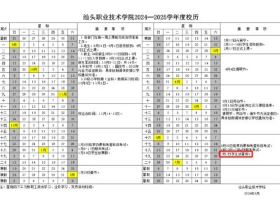 2025汕头职业技术学院暑假放假时间