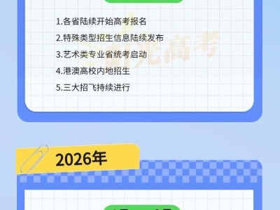 2026年四川高考备考月历