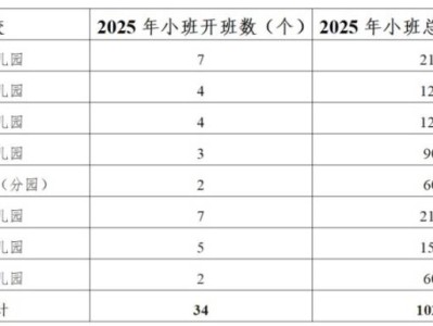 2025东莞长安镇公办幼儿园招生方案