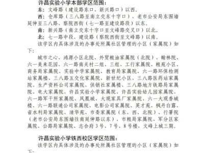 2025魏都区幼升小学区划分一览