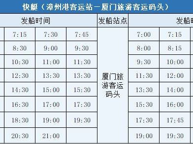 2025厦漳轮渡首班和末班发船时间?(附时刻表)
