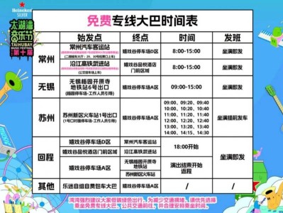 2025常州第十届太湖湾音乐节交通指南(最新)