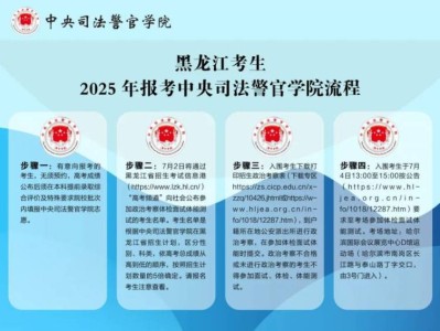 黑龙江考生2025年报考中央司法警官学院流程