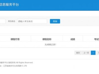 江苏自学考试4月成绩查询官网入口