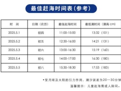 2025青岛红岛蛤蜊节赶海攻略(附时间表)